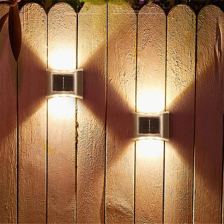 Solar Outdoor Courtyard Light Garden Decoration Wall Wash up and Down Luminous Atmosphere Wall Light