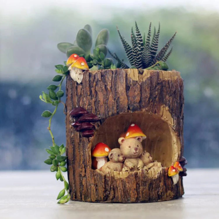 Creative Home Garden  Decoration Pot Resin Flower Pots Succulent Plant Planters Mica Bonsai Pots