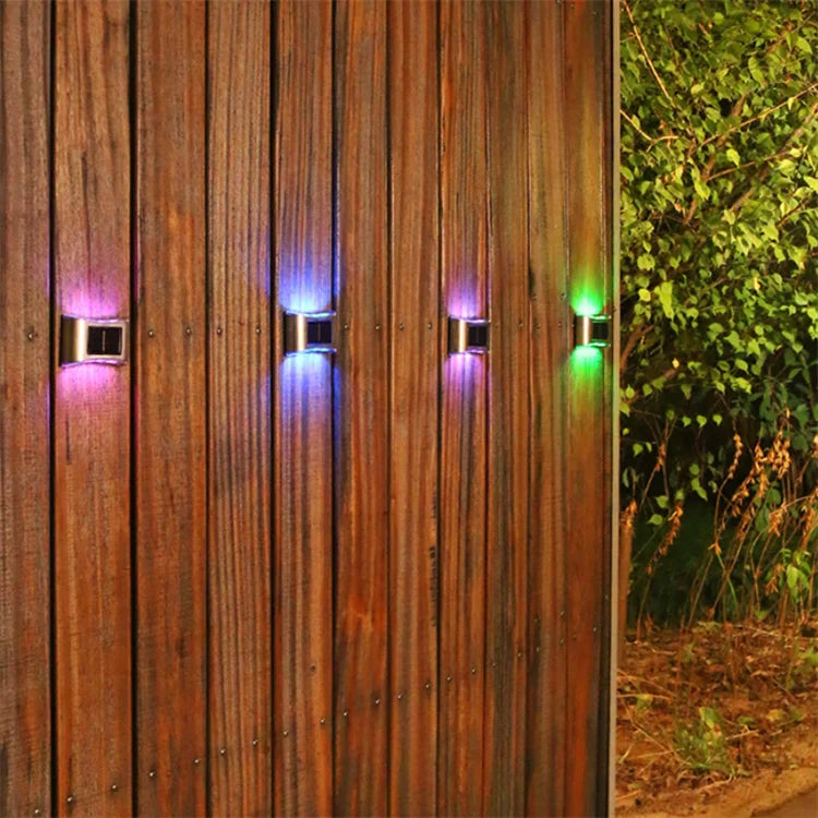 Solar Outdoor Courtyard Light Garden Decoration Wall Wash up and Down Luminous Atmosphere Wall Light