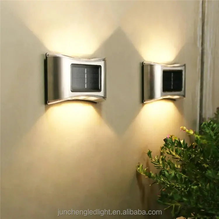 Solar Outdoor Courtyard Light Garden Decoration Wall Wash up and Down Luminous Atmosphere Wall Light