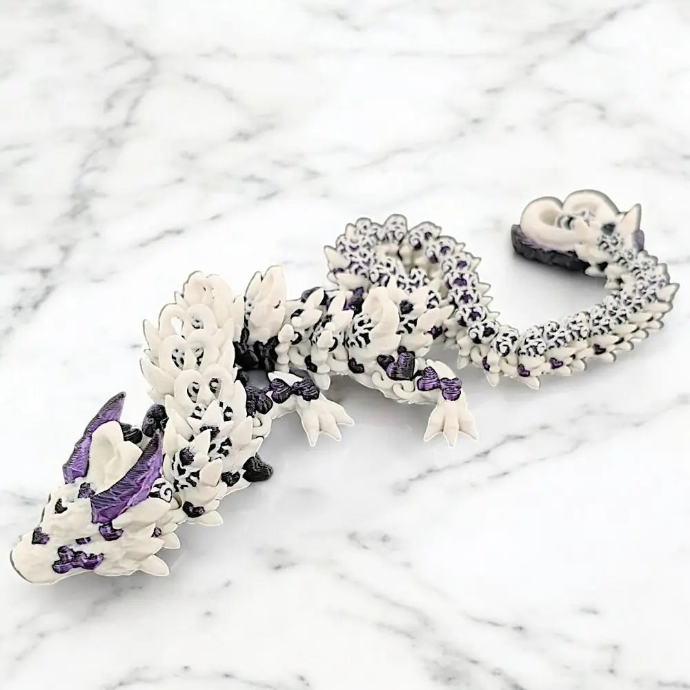 Simulated Eye 3D Printed Dragon All-in-one Molding Laser 3D Printed Diceratops Dragon Rotatable Poseable Joints