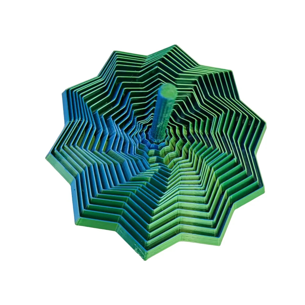 3D Printing Fractal Fidget Star Model Expanded Geometric Design Whirling Spiral Ornaments Relaxation Portable Decompression Toy