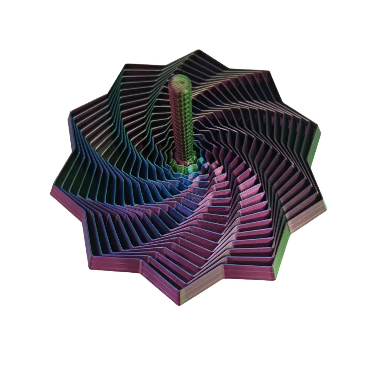 3D Printing Fractal Fidget Star Model Expanded Geometric Design Whirling Spiral Ornaments Relaxation Portable Decompression Toy