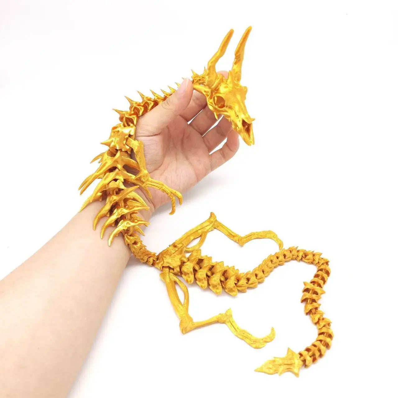 3D Printing Dragon Skeleton Model  Creative Joints Movable Desktop Craft Ornament Toys Home Decorations Gifts