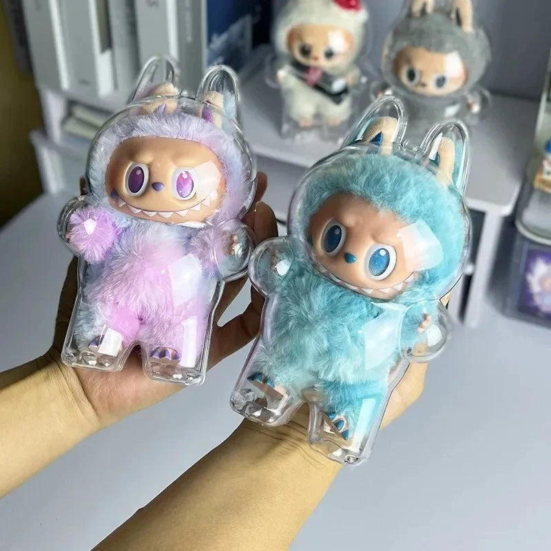 Labubu V3 Third Generation Cloth Transparent Protective Shell Accessories Standing Protective Cover Dustproof Hanging Decoration