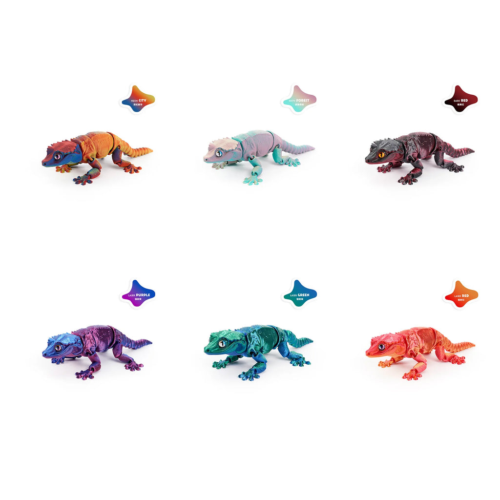3D Printing Creative Phoenix headed Lizard Animal Ornament Cute Cute Pet Lizard Movable Integrated Joint Animal Miniatures