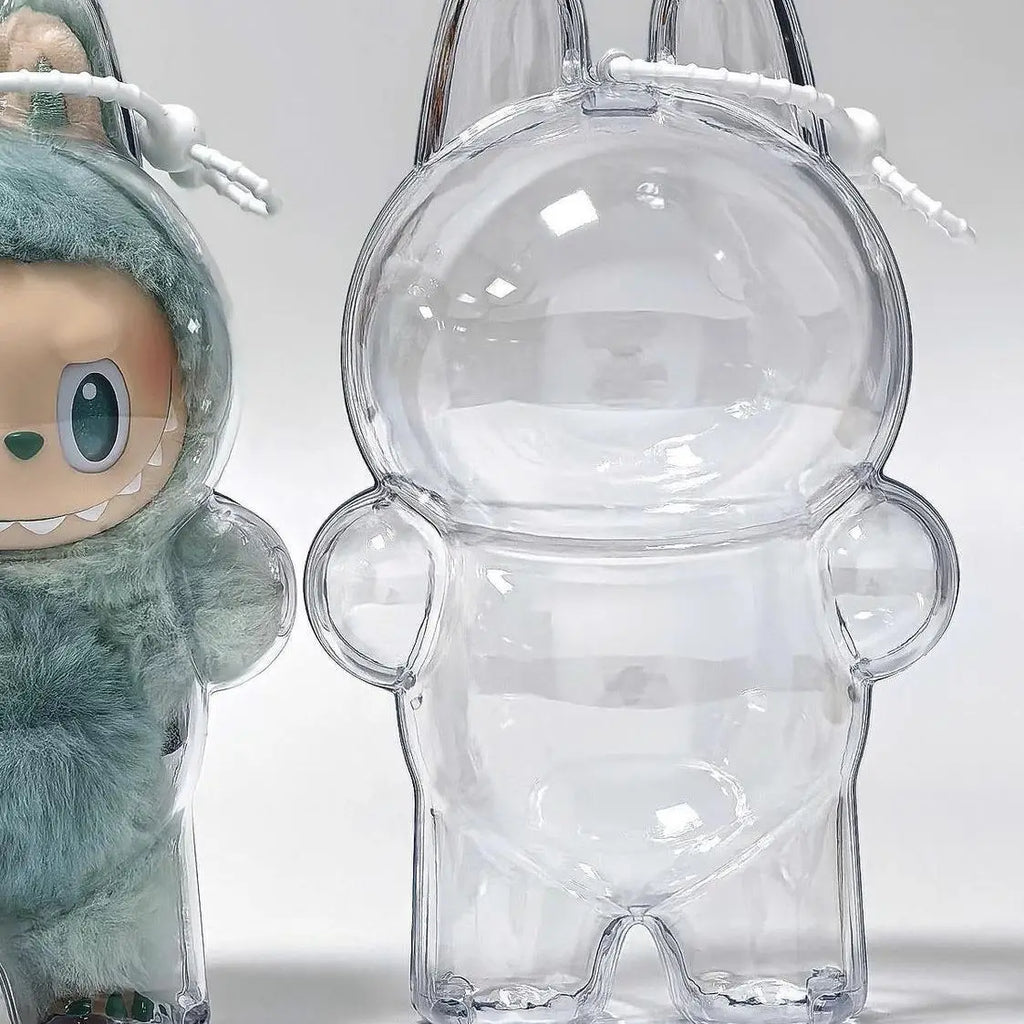 Labubu V3 Third Generation Cloth Transparent Protective Shell Accessories Standing Protective Cover Dustproof Hanging Decoration