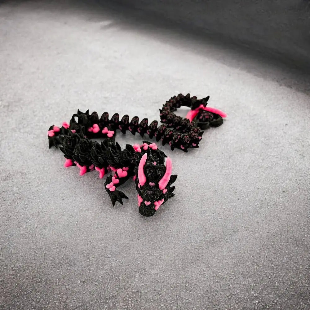 Simulated Eye 3D Printed Dragon All-in-one Molding Laser 3D Printed Diceratops Dragon Rotatable Poseable Joints