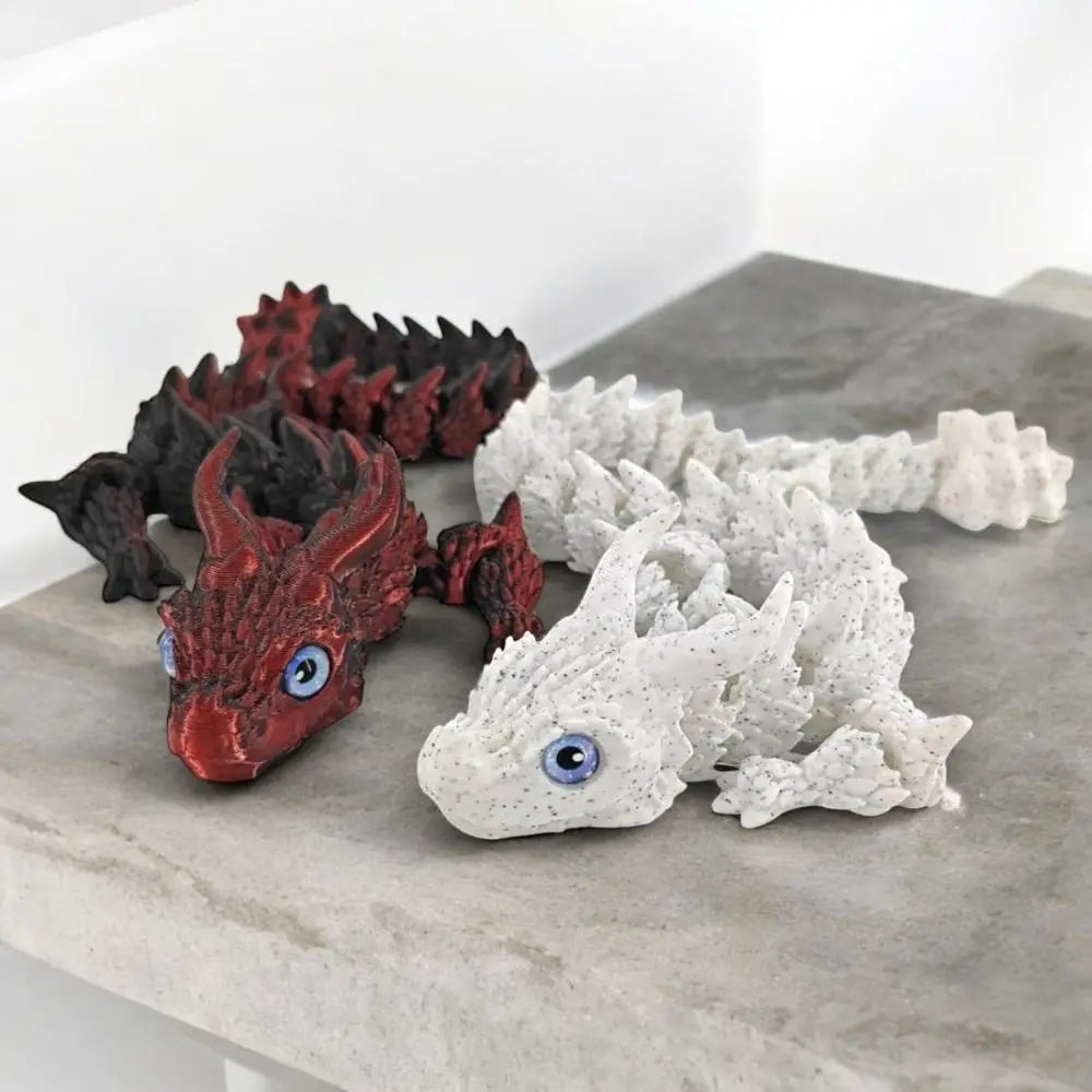 Simulated Eye 3D Printed Dragon Chinese Dragon Laser 3D Printed Diceratops Dragon Rotatable Flexible 3D Articulated Dragon Toys