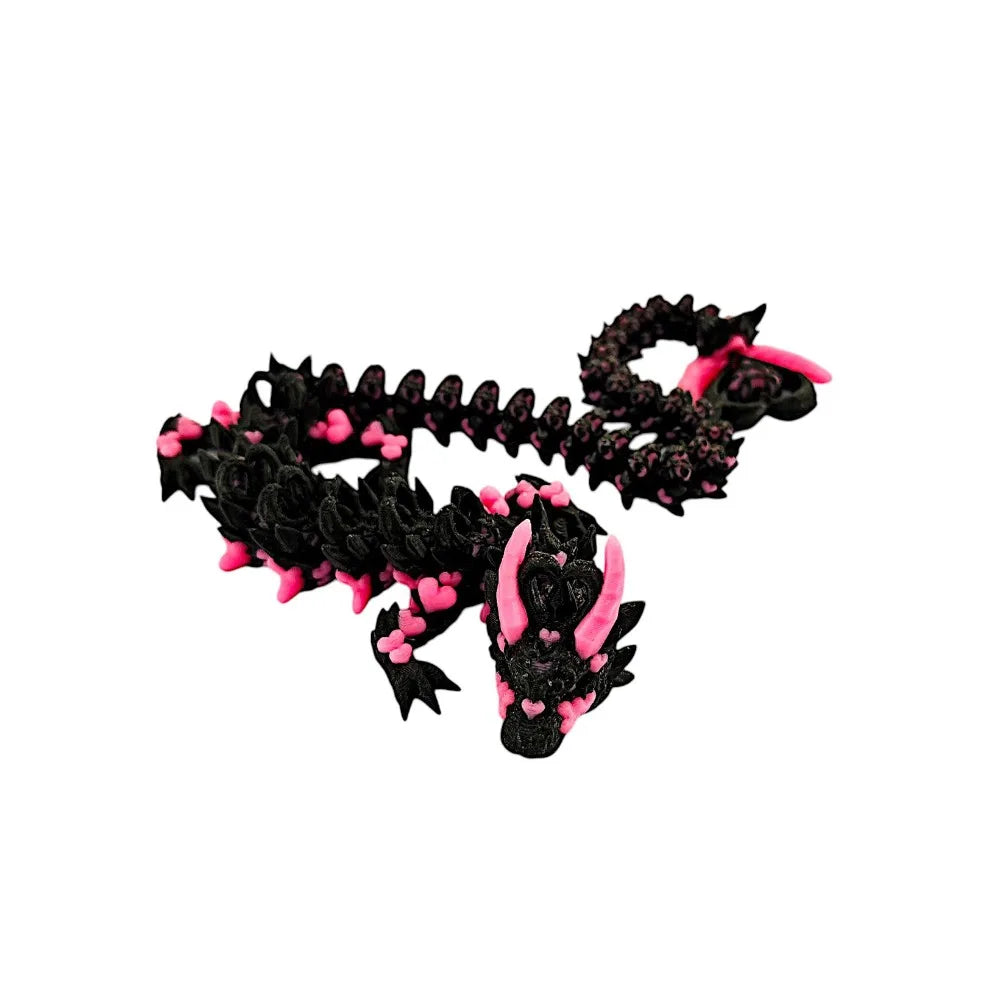 Simulated Eye 3D Printed Dragon All-in-one Molding Laser 3D Printed Diceratops Dragon Rotatable Poseable Joints