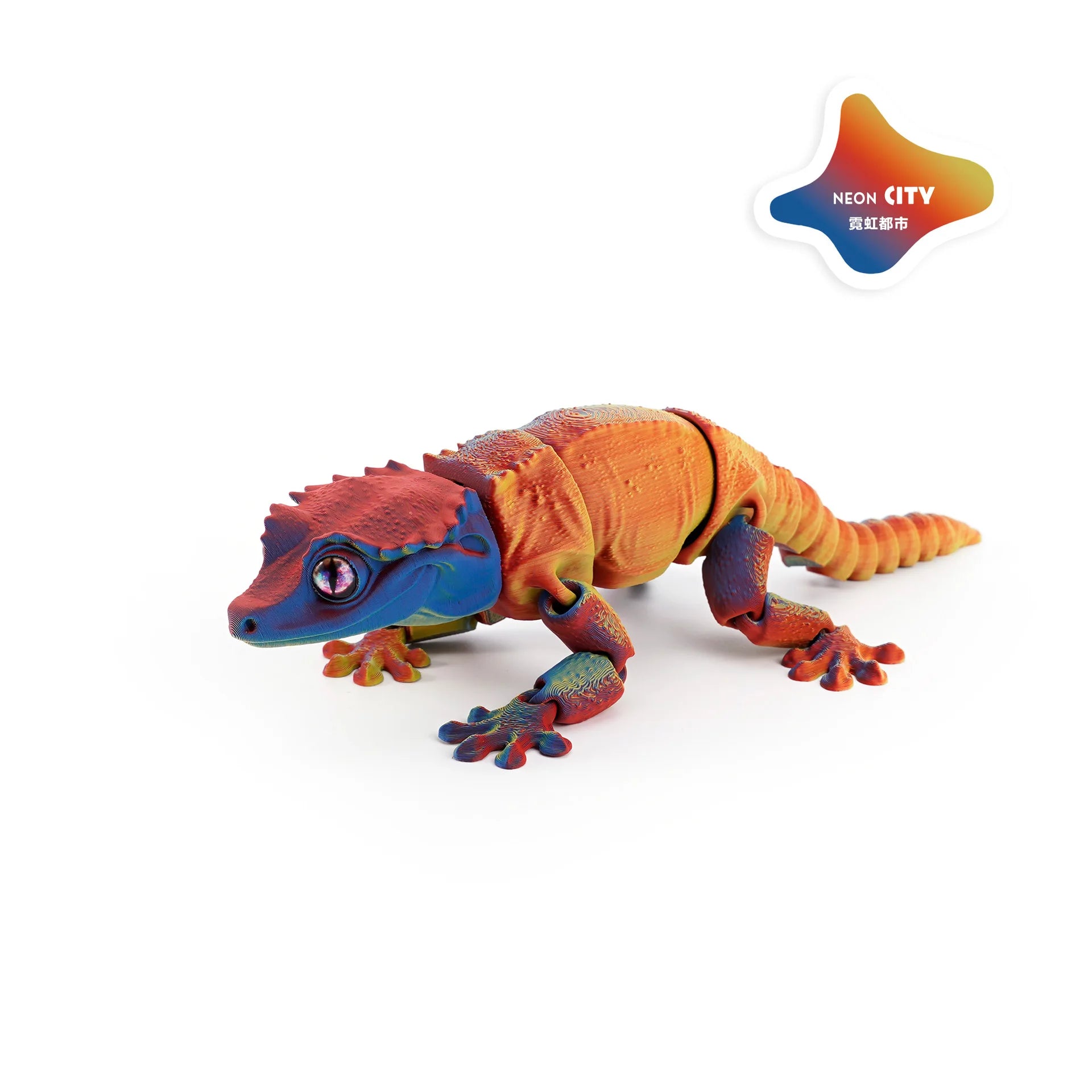 3D Printing Creative Phoenix headed Lizard Animal Ornament Cute Cute Pet Lizard Movable Integrated Joint Animal Miniatures