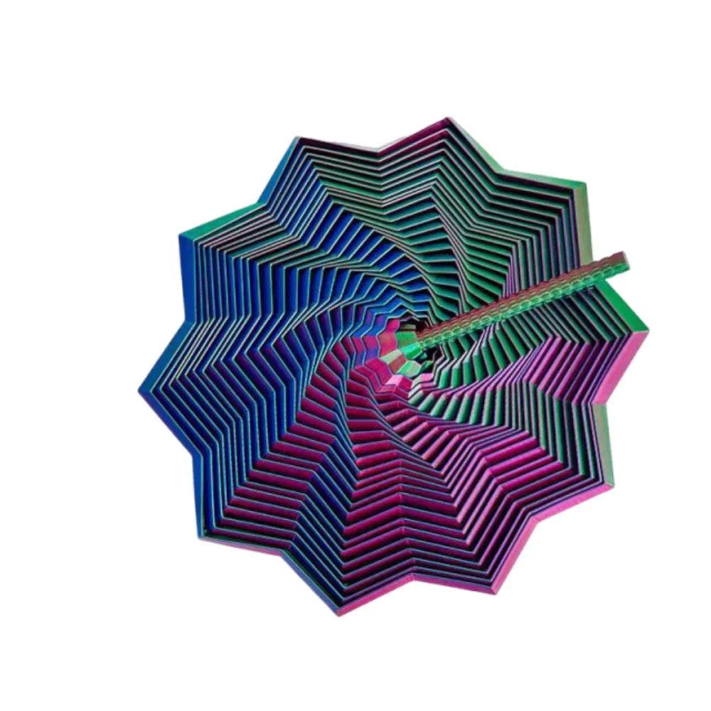 3D Printing Fractal Fidget Star Model Expanded Geometric Design Whirling Spiral Ornaments Relaxation Portable Decompression Toy