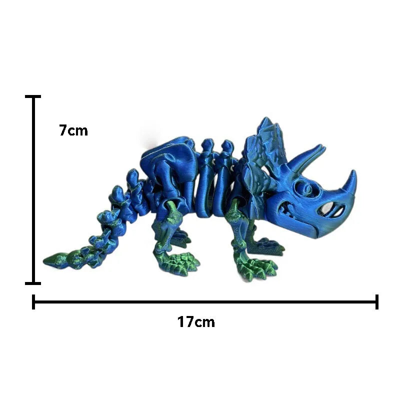 3D printing triangle dragon model Chinese Loong joint free activity creative collection desktop decoration animation model gift