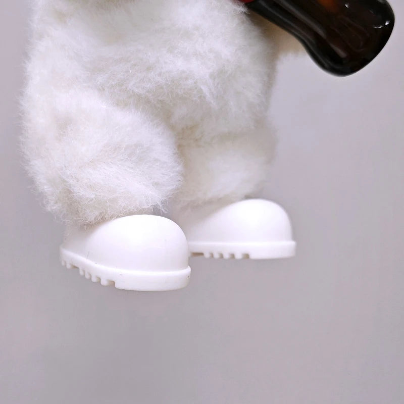 Labubu 1-3 Gen Doll Outfits High-Energy Themed Black Jacket Pants Necklace & Glasses SetChangeable Clothes for Labubu 3.0