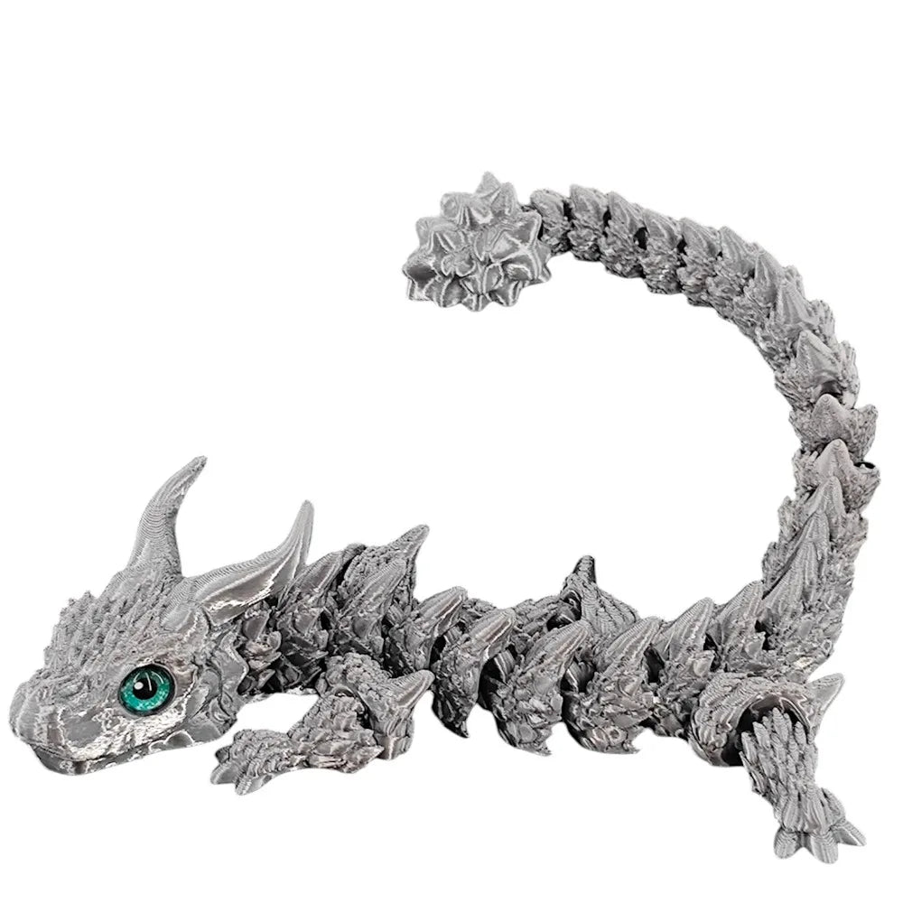 Simulated Eye 3D Printed Dragon Chinese Dragon Laser 3D Printed Diceratops Dragon Rotatable Flexible 3D Articulated Dragon Toys