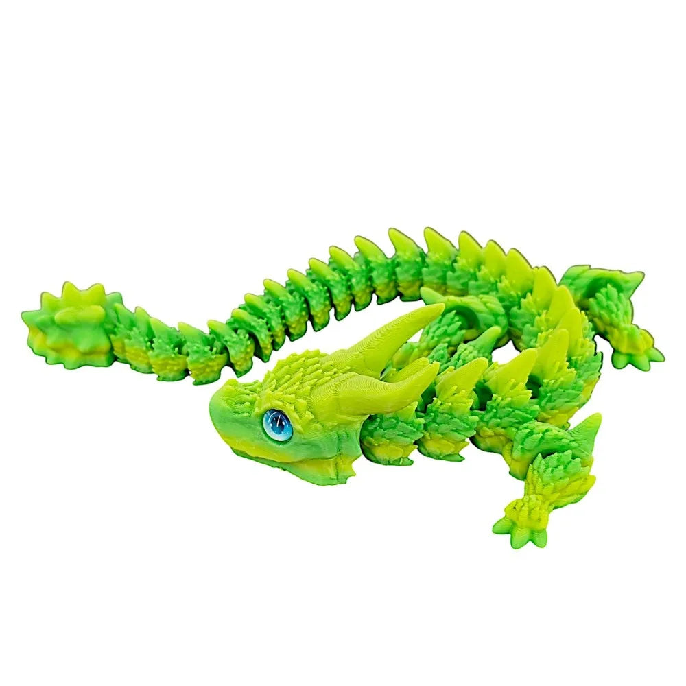 Simulated Eye 3D Printed Dragon Chinese Dragon Laser 3D Printed Diceratops Dragon Rotatable Flexible 3D Articulated Dragon Toys