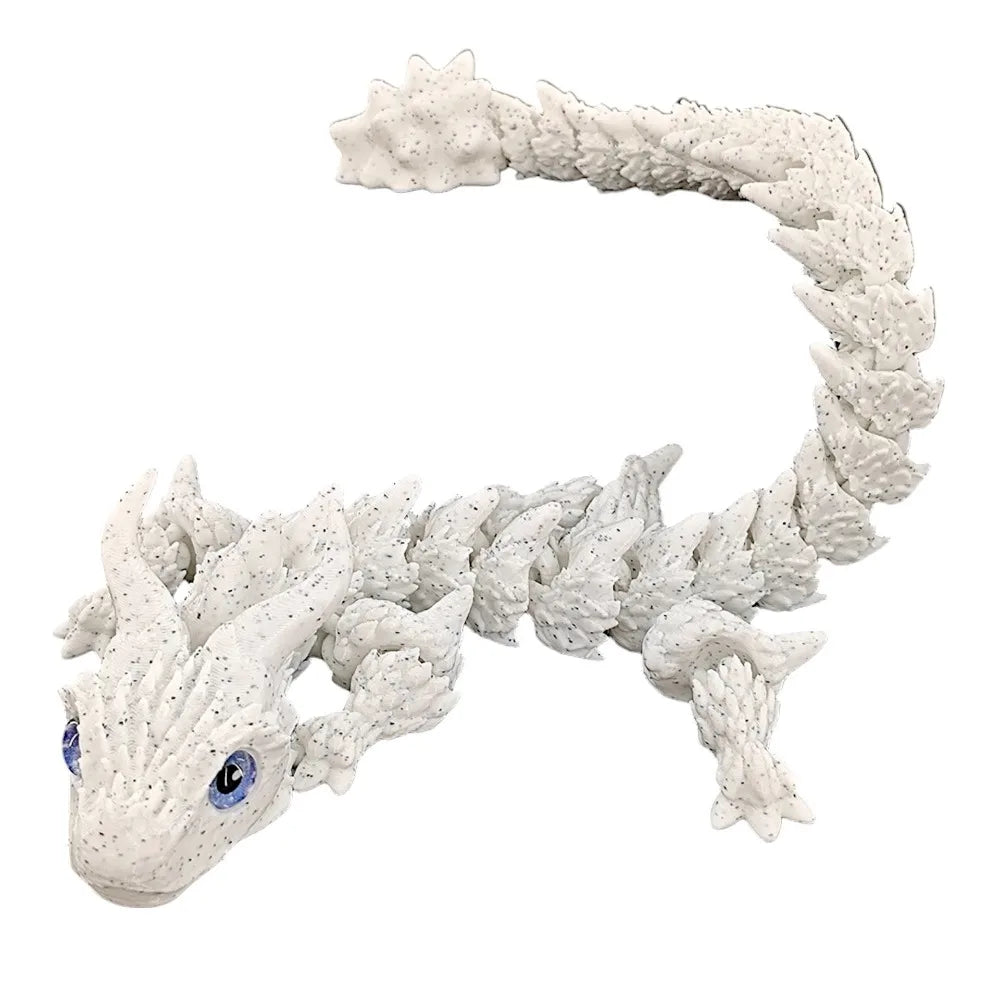 Simulated Eye 3D Printed Dragon Chinese Dragon Laser 3D Printed Diceratops Dragon Rotatable Flexible 3D Articulated Dragon Toys
