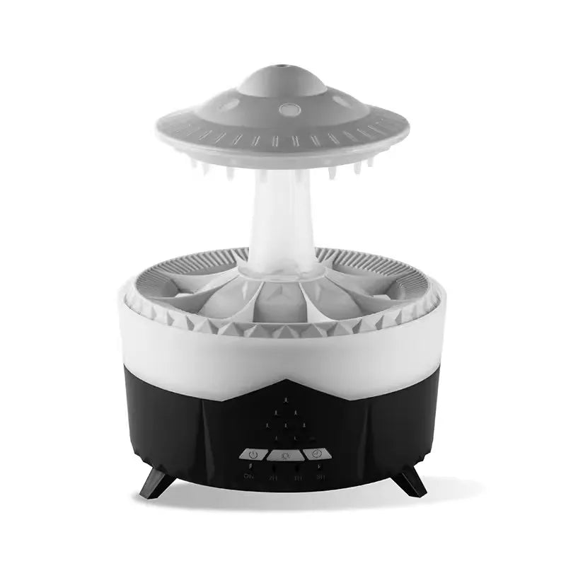 Raindrop UFO Shape Air Humidifier 2/4/8H Timing Colorful Night Light Aromatherapy Essential Oil Diffuser Home Bedroom Best Gifts