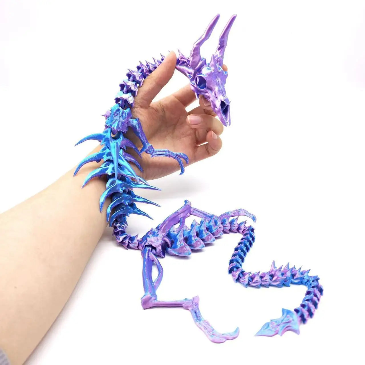 3D Printing Dragon Skeleton Model  Creative Joints Movable Desktop Craft Ornament Toys Home Decorations Gifts