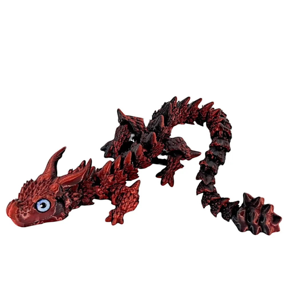 Simulated Eye 3D Printed Dragon Chinese Dragon Laser 3D Printed Diceratops Dragon Rotatable Flexible 3D Articulated Dragon Toys
