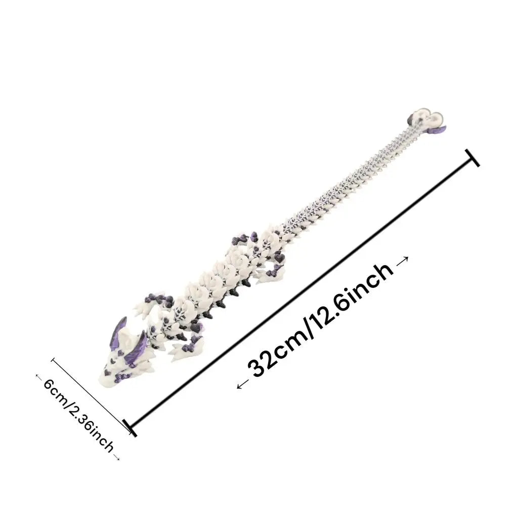 Simulated Eye 3D Printed Dragon All-in-one Molding Laser 3D Printed Diceratops Dragon Rotatable Poseable Joints