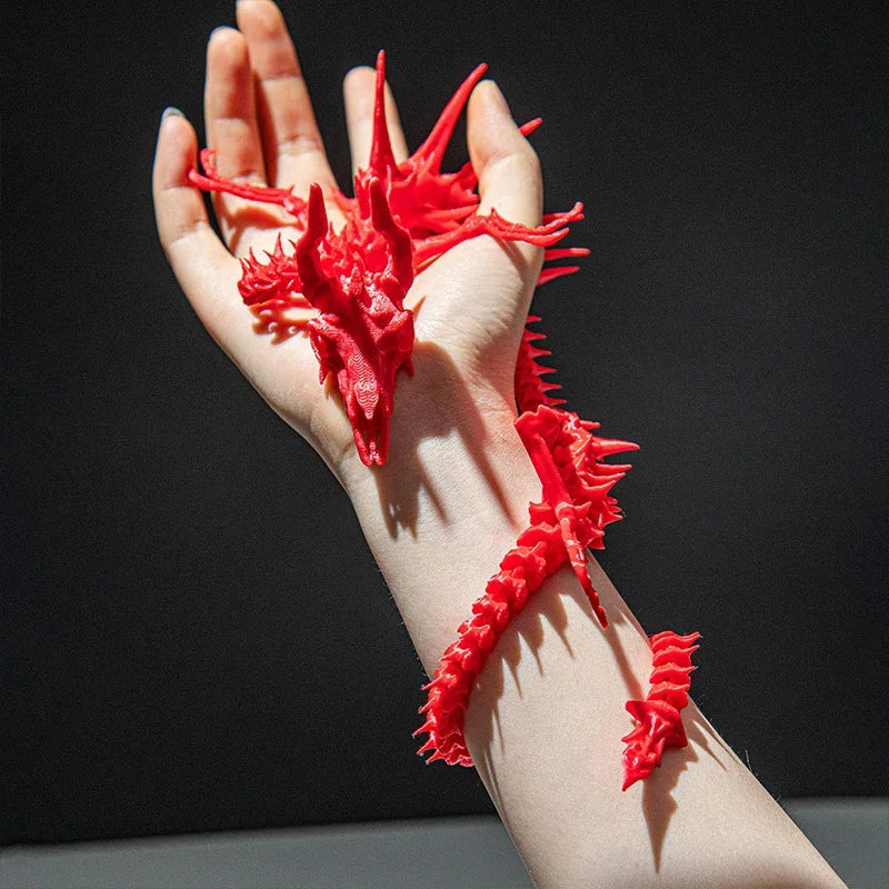 3D Printing Dragon Skeleton Model  Creative Joints Movable Desktop Craft Ornament Toys Home Decorations Gifts